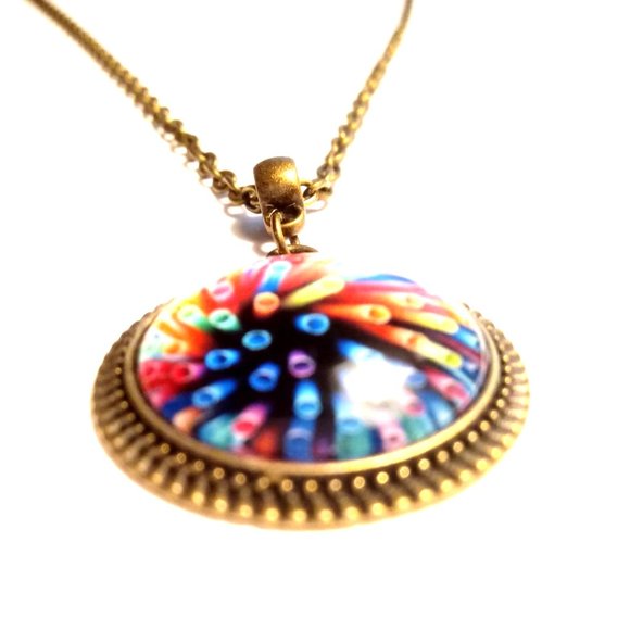 Rainbow Fireworks Necklace - Picture 4 of 6